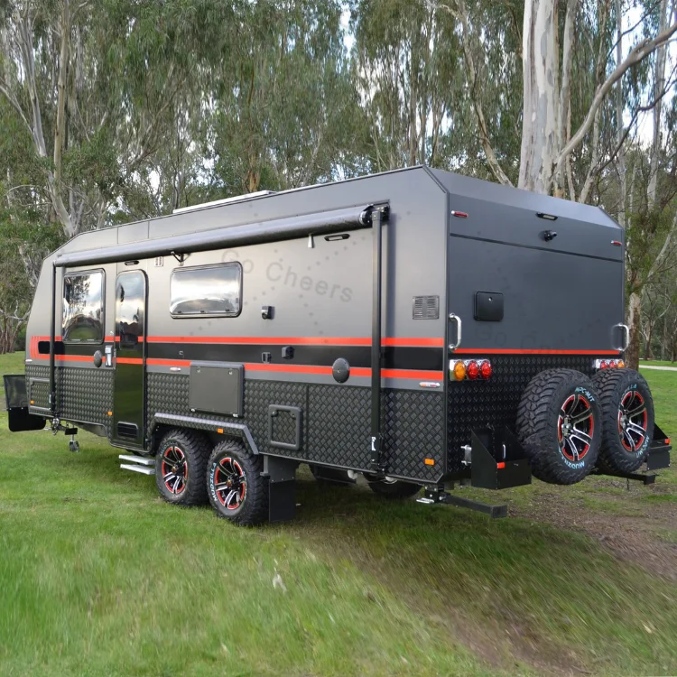 Gocheers Luxury Caravans Rv Australian Offroad Camper Trailer Family Hybrid Caravan Mobile Caravan for Sale