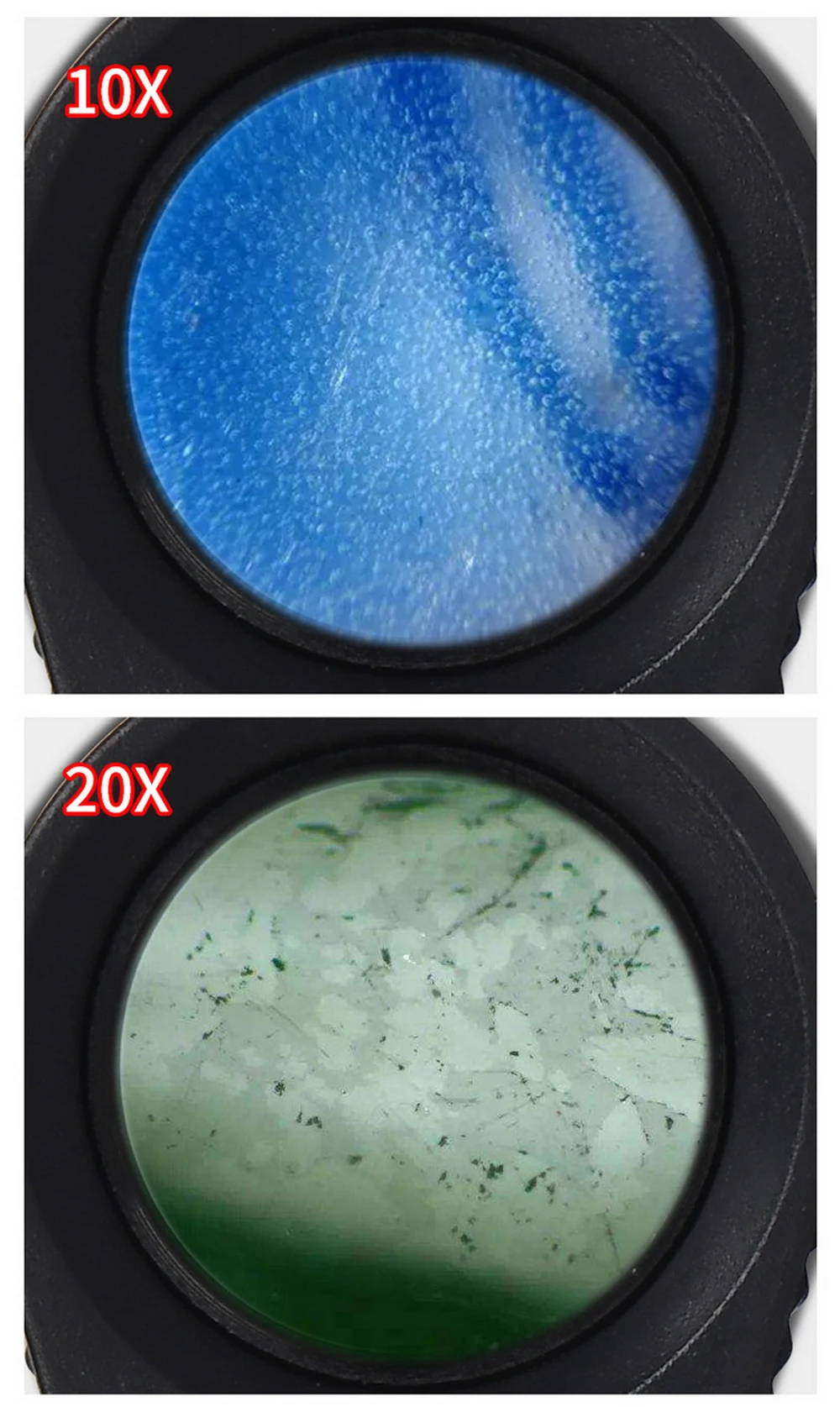 20X Jeweler Triplet USB Rechargeable Loupe Magnifier 6LED White light and UV Black light Magnifying