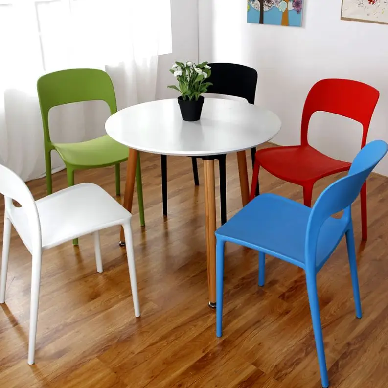 Hot Sale Round Smooth Table Restaurant Table and Chair Triangular Wooden Legs Non-slip Dining Table and Chair Set/5 Chairs