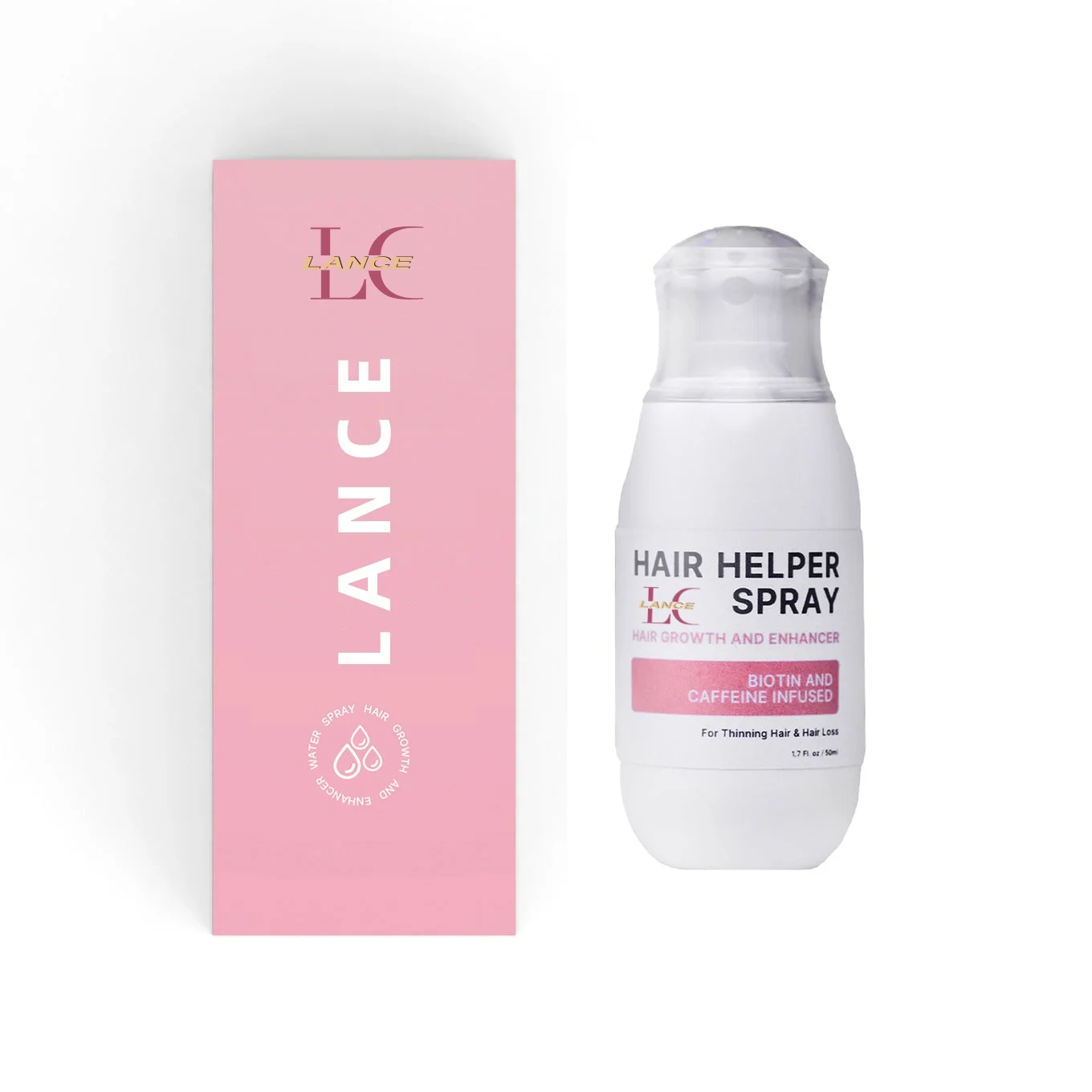 Lance Private Label Hair Growth Spray Natural Promote Hair Follicles Growth Nourishes Thicker Hair MistFor Daily Use