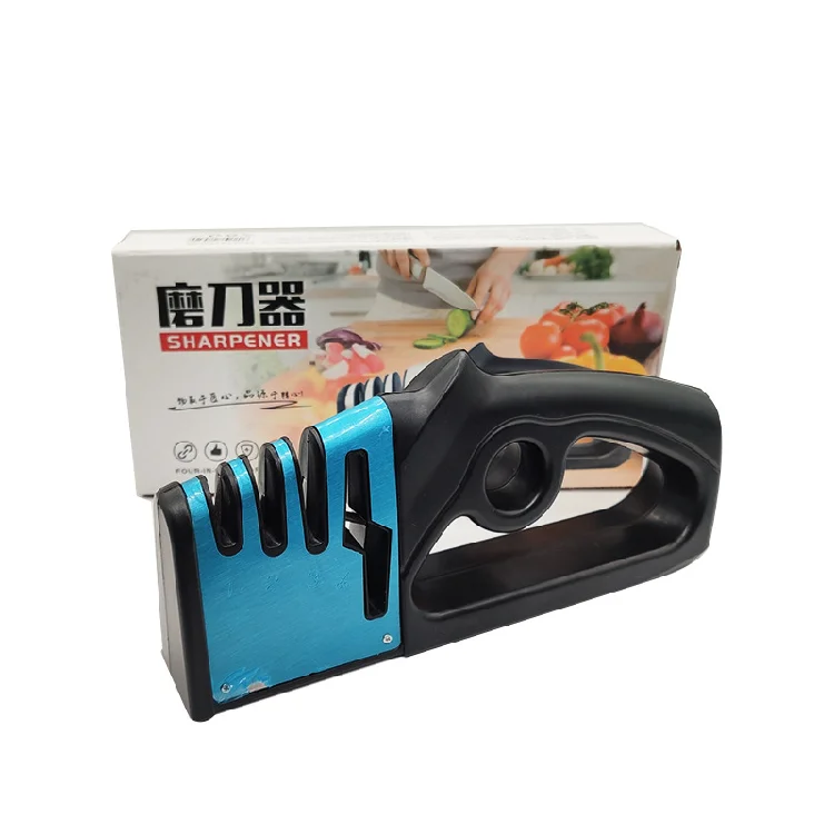 Pocket Pal professional knife sharpener tools task work sharp manual mini portable 4 stage pull through knife sharpener in black