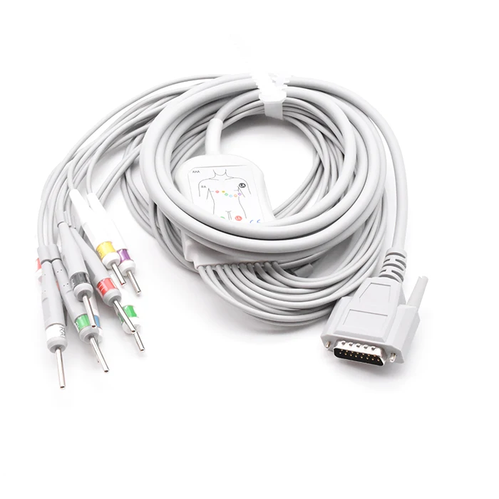 Mindray BeneHeart R12 BeneHeart R3 10-lead EKG cable ECG Cable and lead wires for ECG Machine