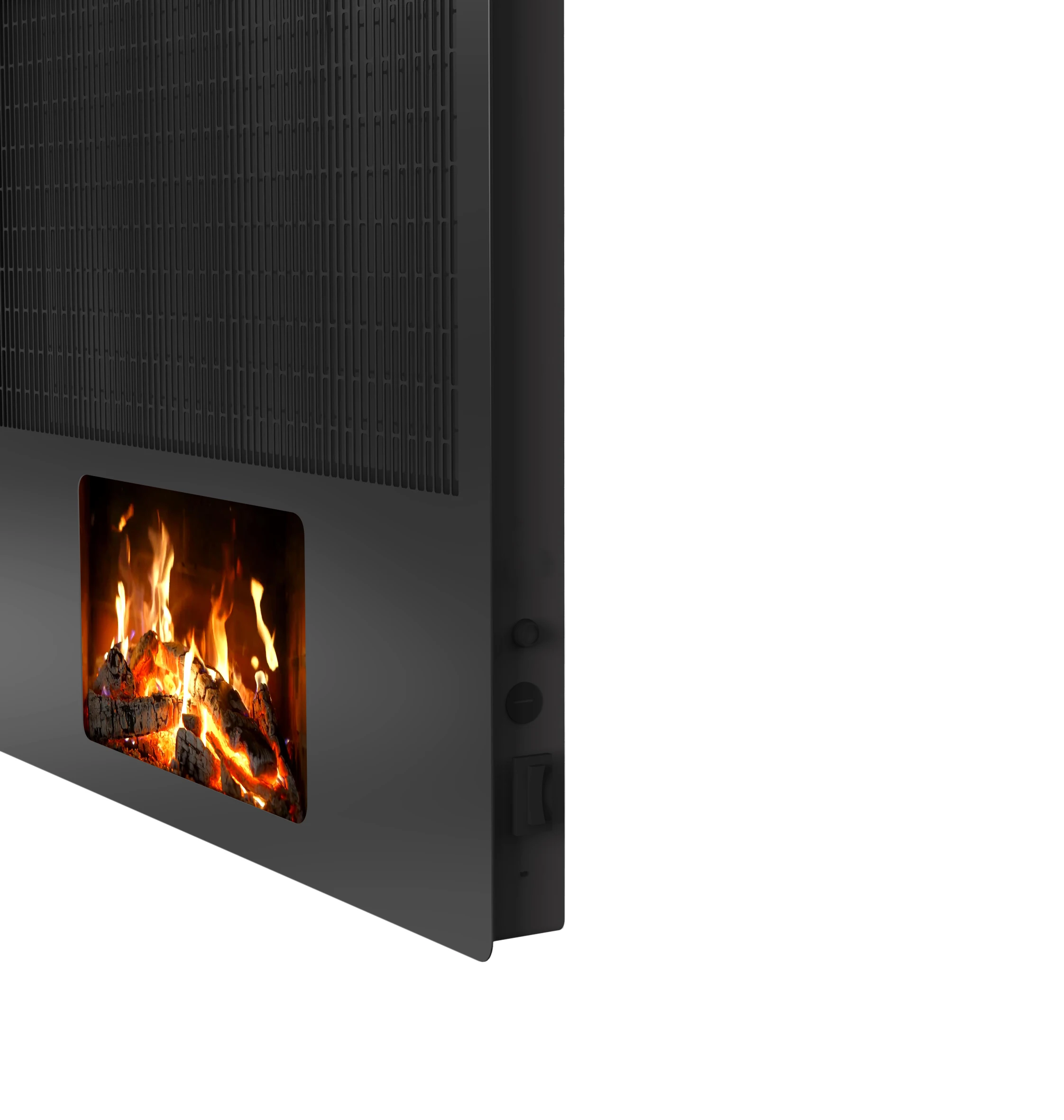 Decorative Modern Design House Heater Fireplace With Bluetooth Speaker Wifi Thermostat