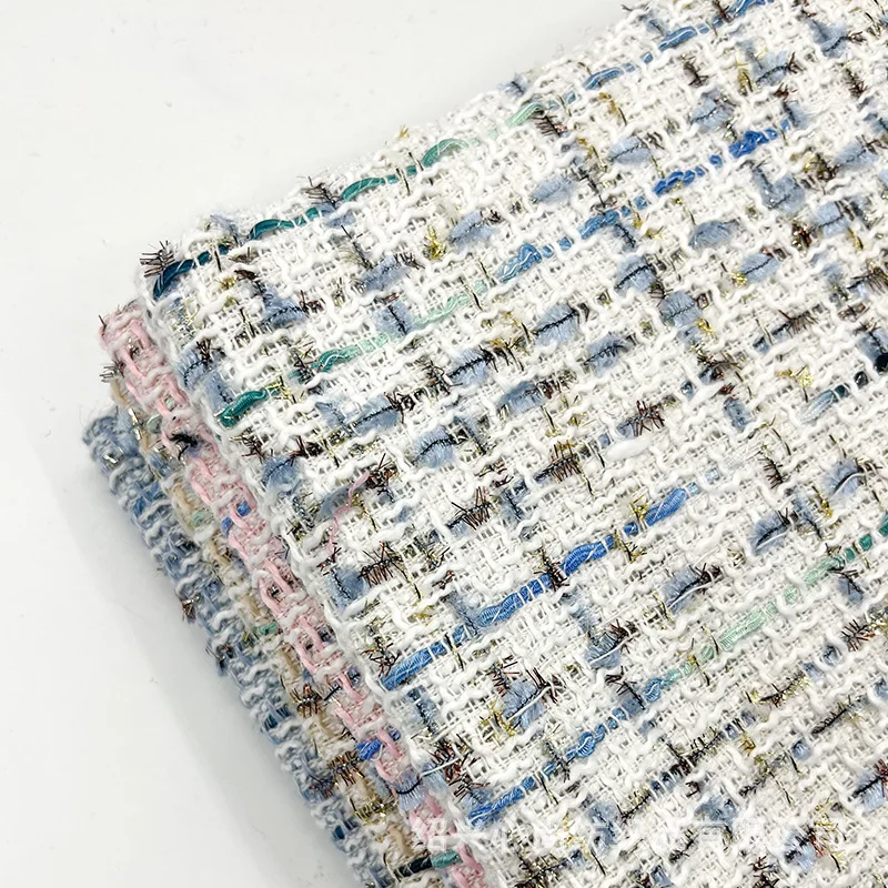 Existing Goods Tweed Cotton Acrylic Tweed Fabric Woollen Tweed Fabric Fabrics for Clothing School