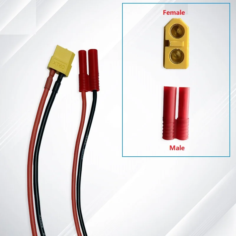 Amass Female 18AWG XT60 Plug With Sheath to XT30 Male Connector Adapter Conversion Cable