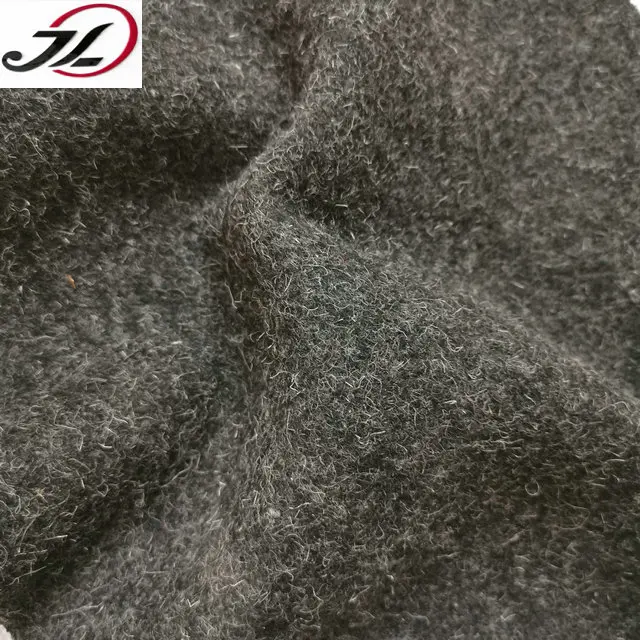 New fashion plain cashmere poly wool blend tweed woolen coating fabric