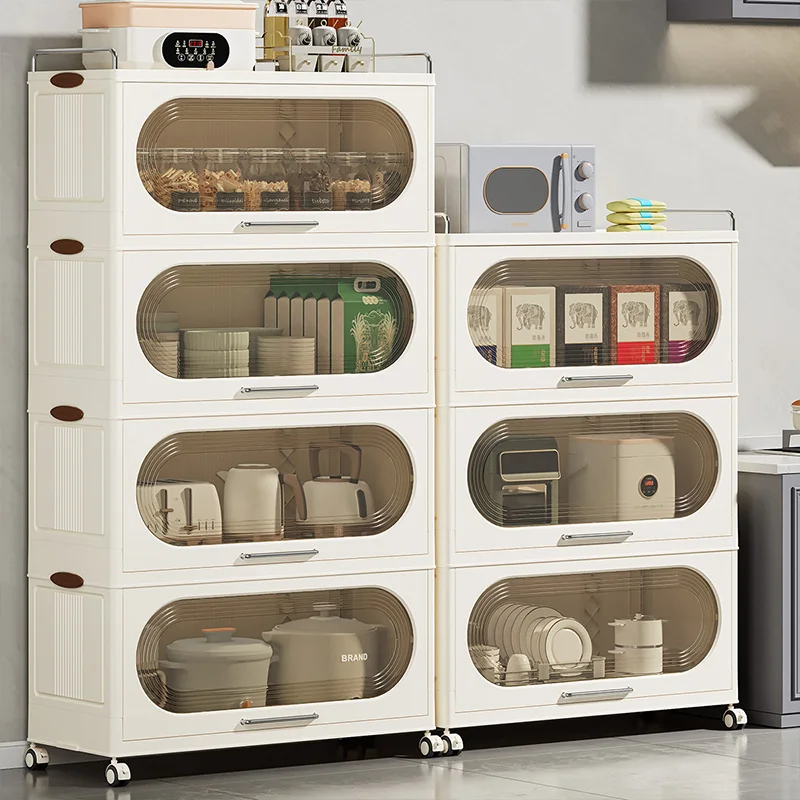 Jeko&Jeko Heavy Duty And Easy To Assemble Plastic Foldable Modern Kitchen Cabinet