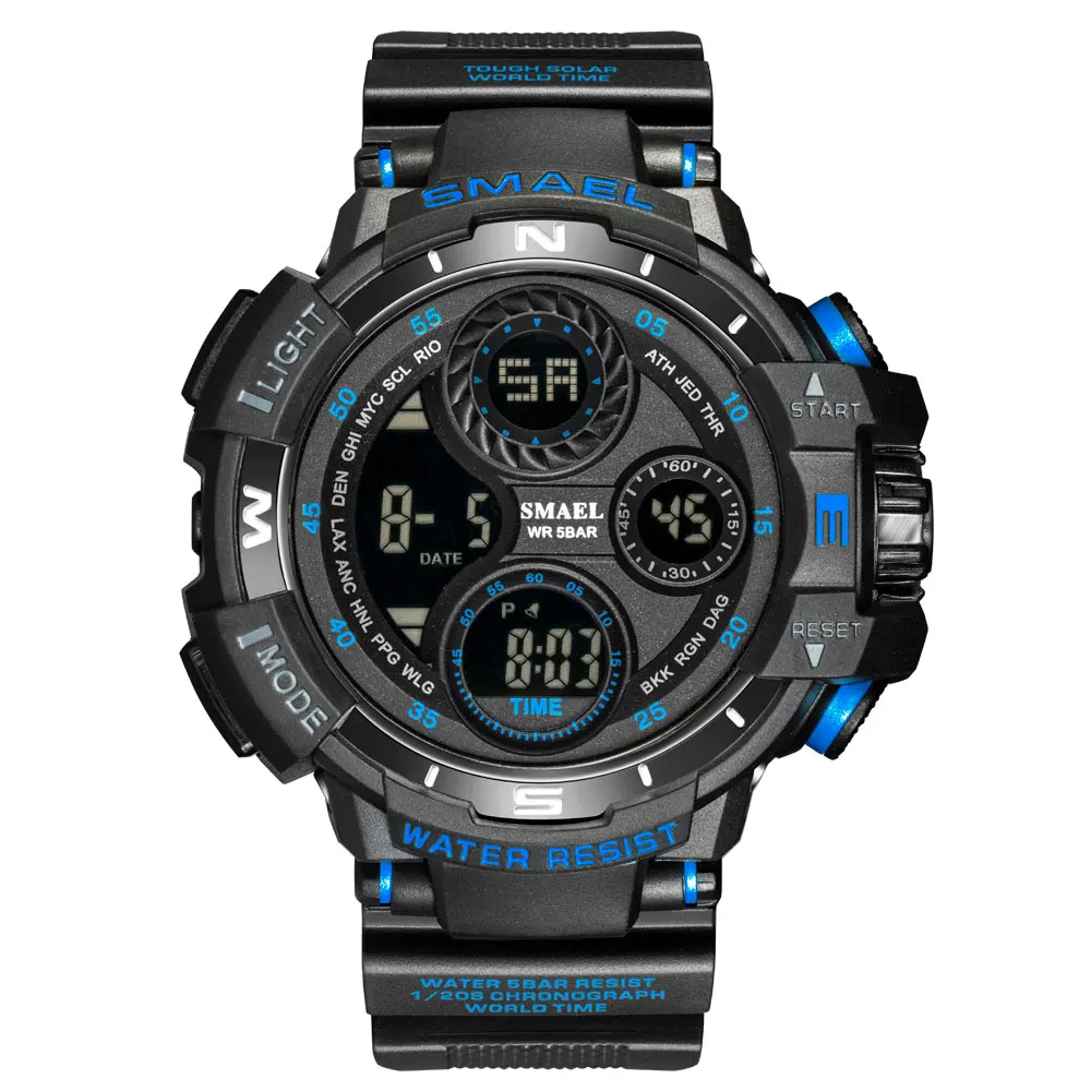 New arrivals SMAEL 8022 LED light sport electronic wrist watch waterproof digital watch