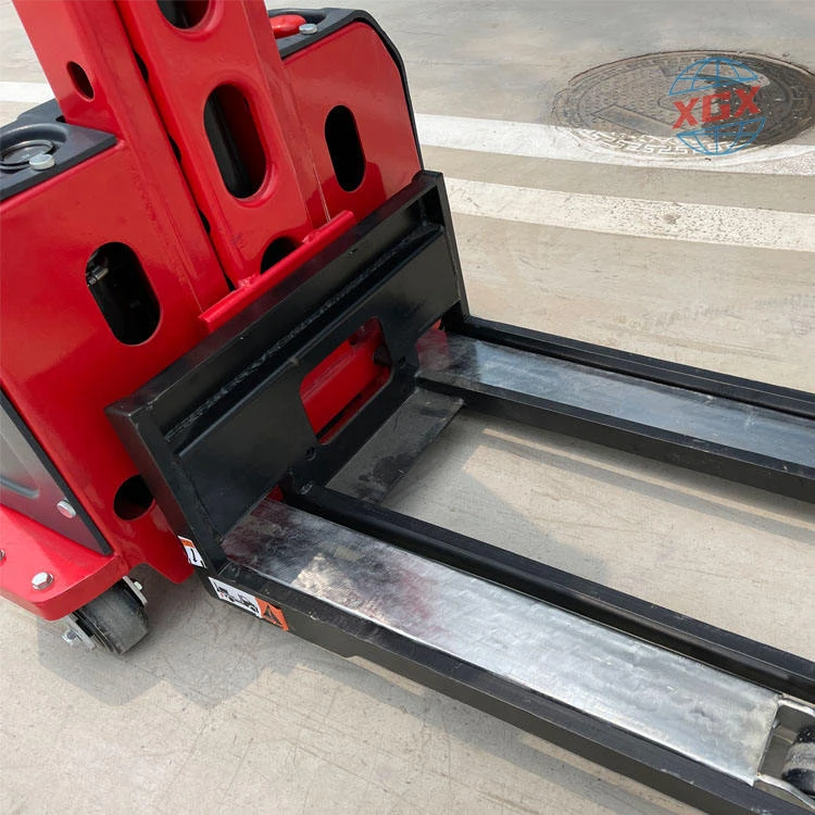 Hot electric fork lift slef loading pallet truck 1000kg 500kg battery automatic stacker machine