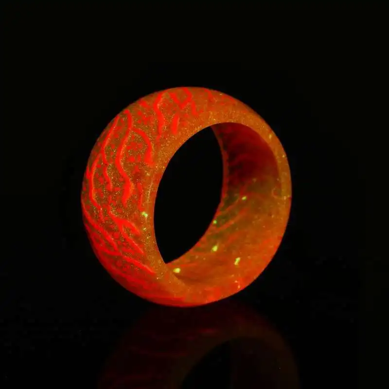 Best Selling Jewelry Unisex Colorful Resin Glow In The Dark Rings Luminous Ring
