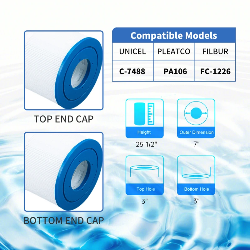 Hot Sale Spa Pool Filter Cartridge Swimming Pool Filter Replacement For Filter PA106
