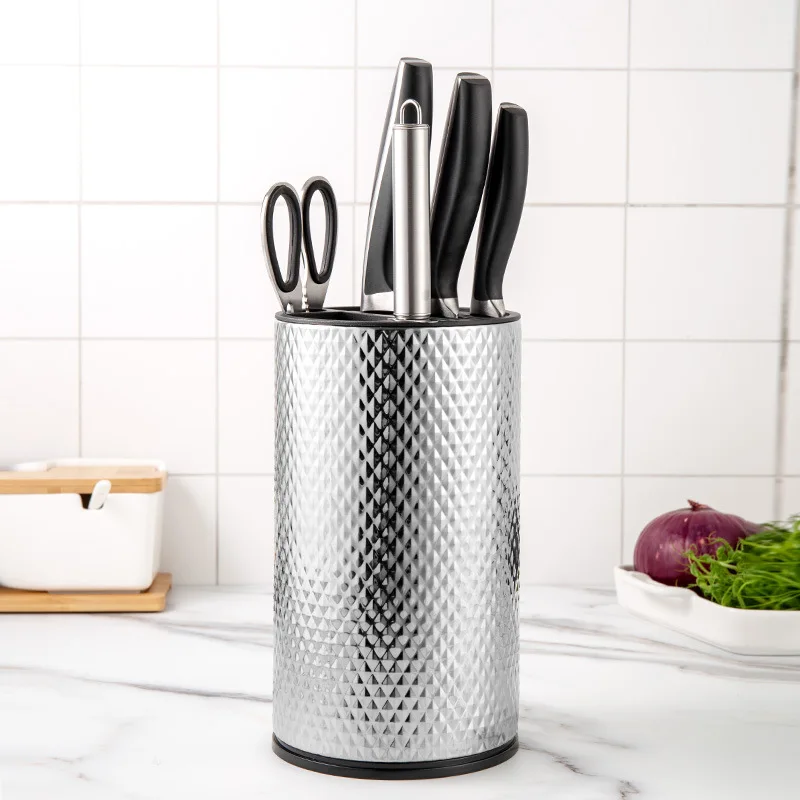 Hot-selling household stainless steel knife holder kitchenware storage tube, kitchen knife rack, storage bucket