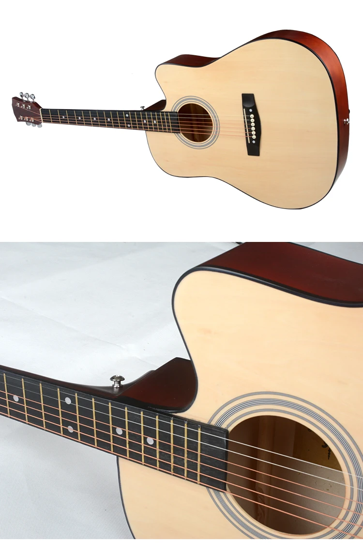 Factory Natural Wood Guitars Colorful Guitar Musical Instruments Custom Made Brand For Guitar Acoustic