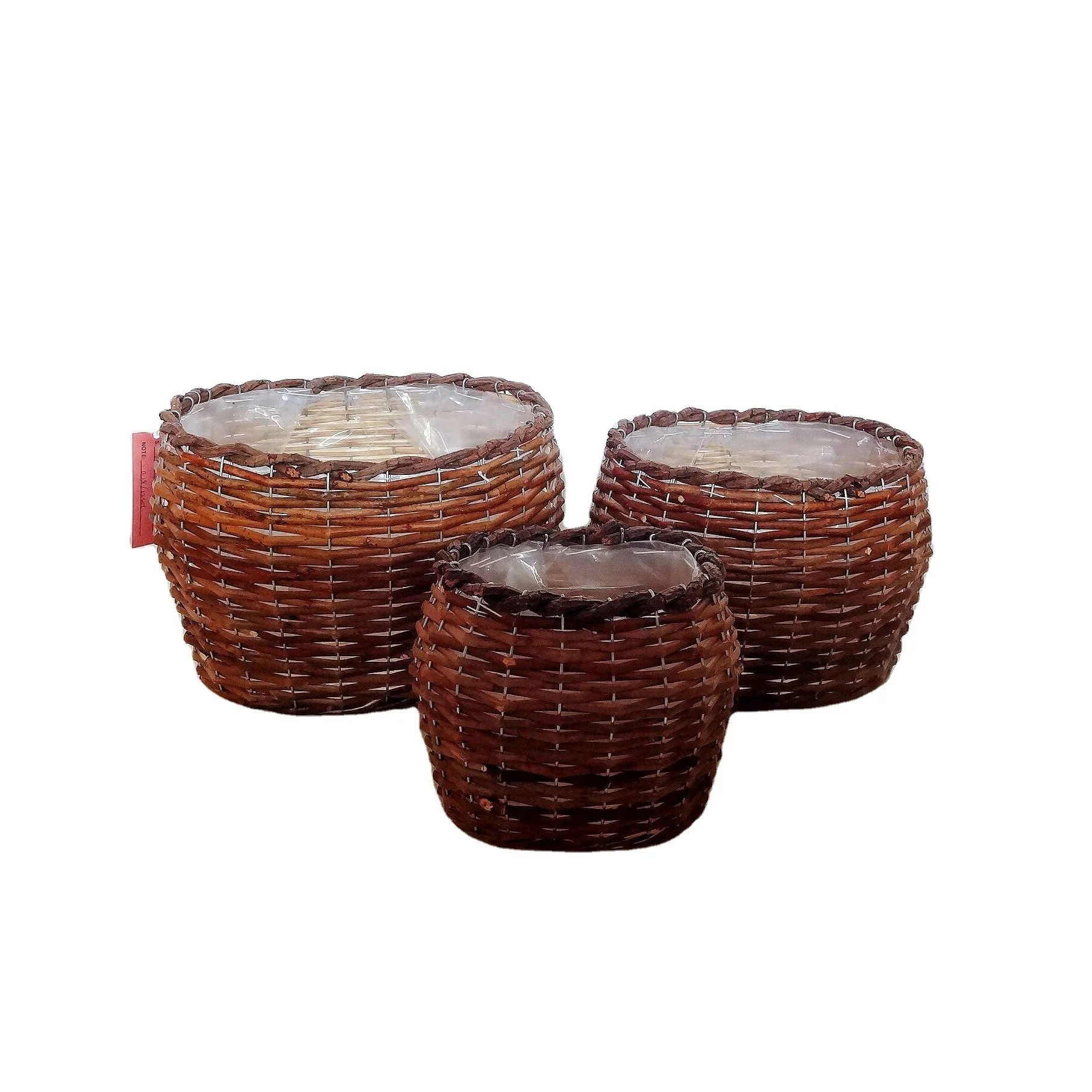 colorful Wicker Storage Baskets With Handle For Christmas Gift Basket