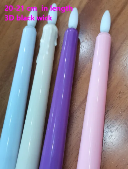 2023 Last Design Wedding Candle Wholesale Flameless Candle For Wedding Party And Home Decor Pink Color Dia 2x Height 21cm