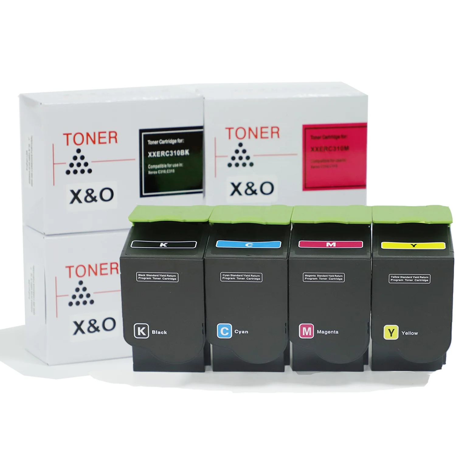X&O High Quality Compatible Printer Toner Cartridge for Xerox C310 C315 C305 006R04360 006R04361 006R04368