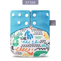 Happyflute New Design Coffee Material Baby washable Cloth Diaper Reusable Soft Happy Baby Pants Diaper 600 kinds prints