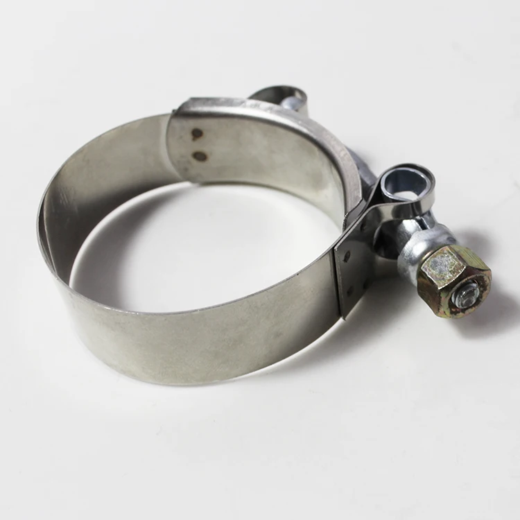 Adjustable Stainless Steel 201/304 T Bolt Hose Clamp T-bolt Clamps for Hydraulic Silicone Hose Heavy Duty Single Bolt Hose Clamp