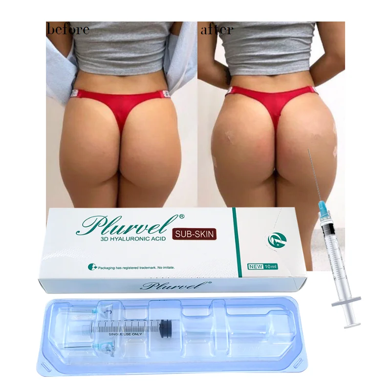 Plurvel hot sale sub-skin 50ml big Butt Enlargement Ce certificated Hyaluronic Acid  injection products enlargement butt boobs
