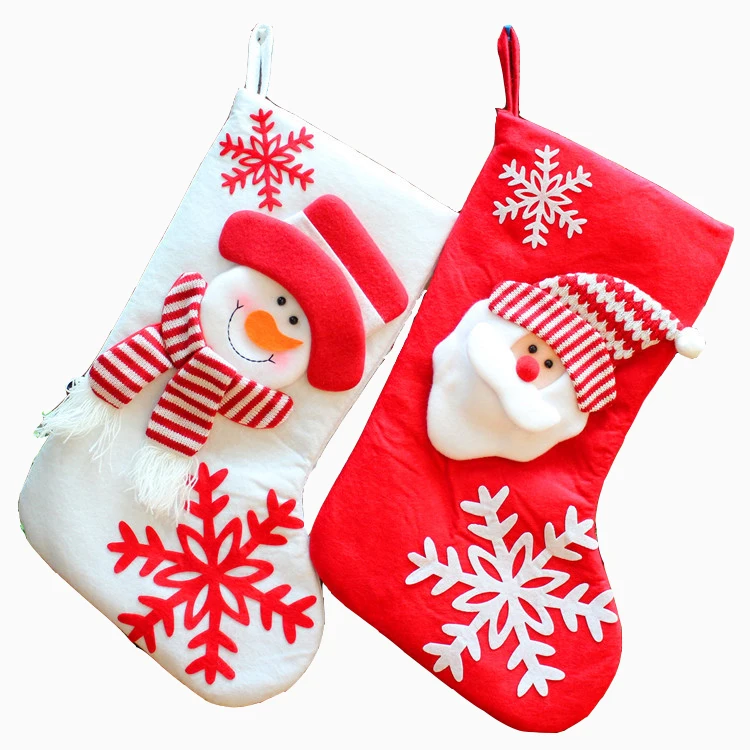Promotional Pendant Cloth Small Boots Ornament Christmas Pattern Print Party Home Decoration Gift Bag Christmas Stocking