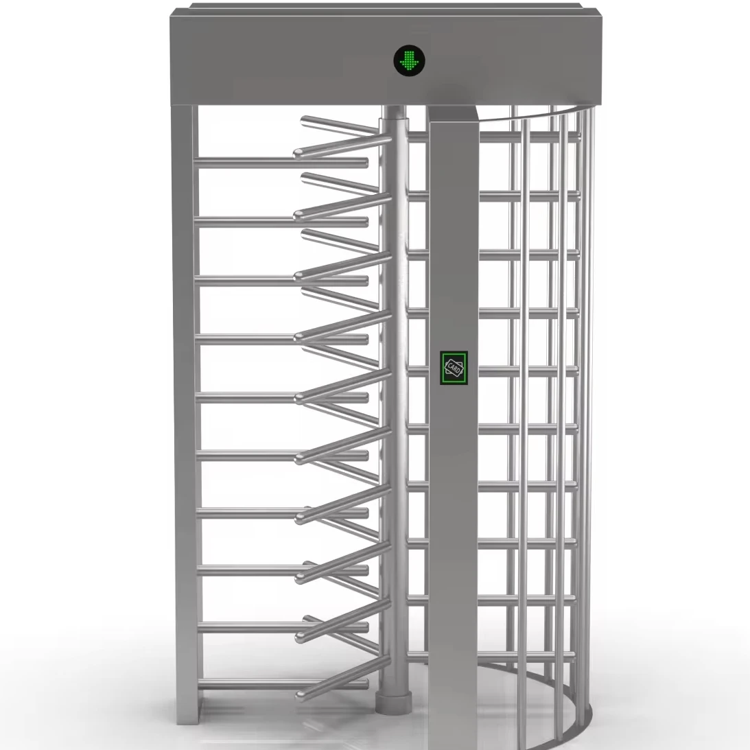 304 Stainless Steel Entrance Pedestrian Full Height Electric Turnstile Gate