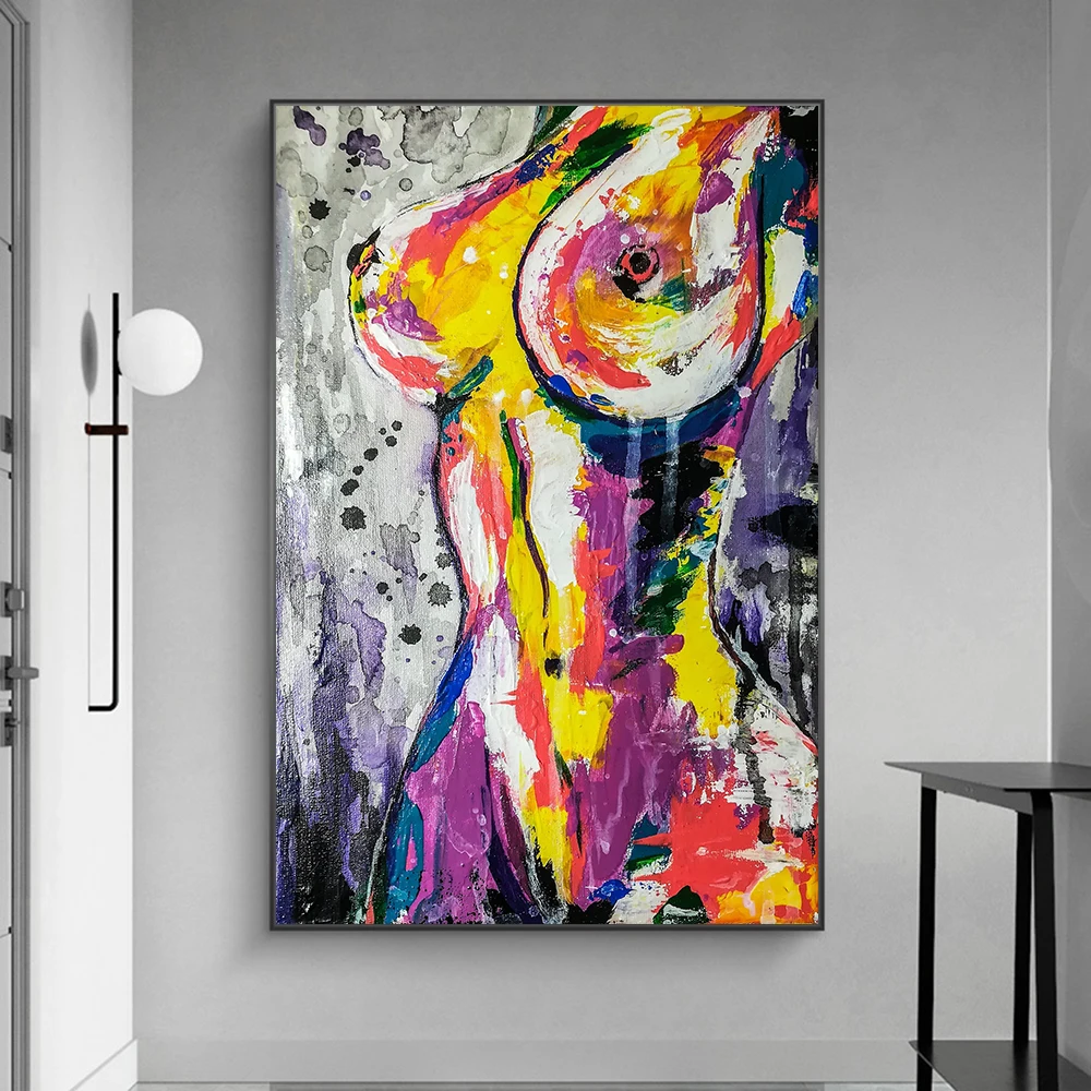 100% ручная роспись Современная картина маслом искусство Женская Живопись