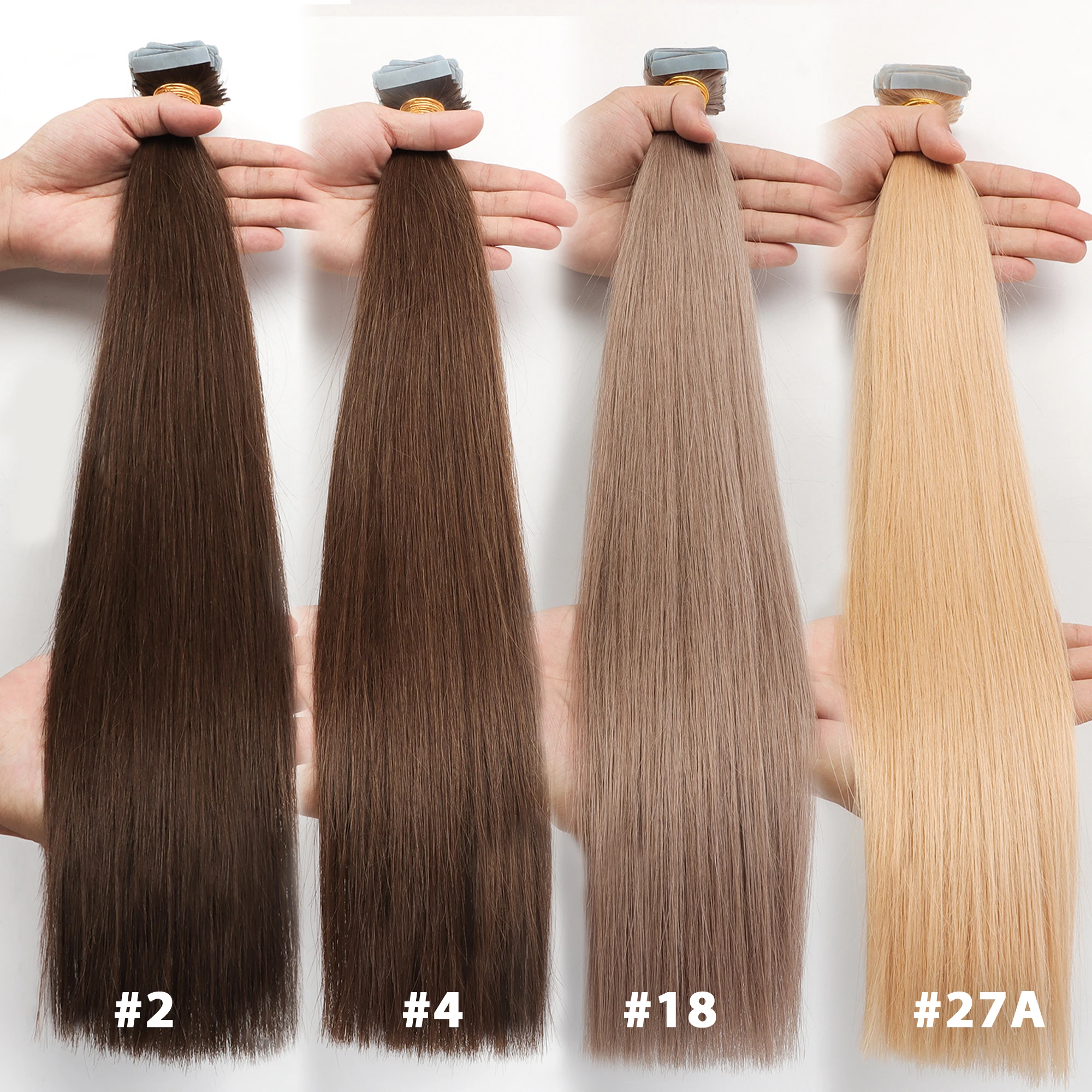 Luxury 12A European Injected Tape Ins Virgin Cuticle Aligned Piano Color Human Hair Invisible Tape in Hair Extension