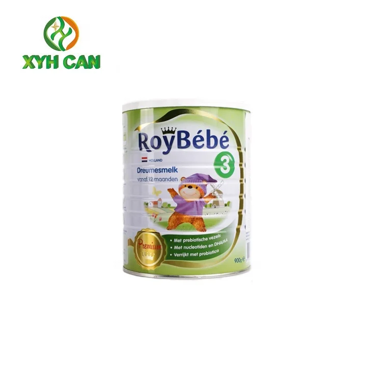 Tin Can Package Forinstant Full Cream Milk Powder Round Metal Can