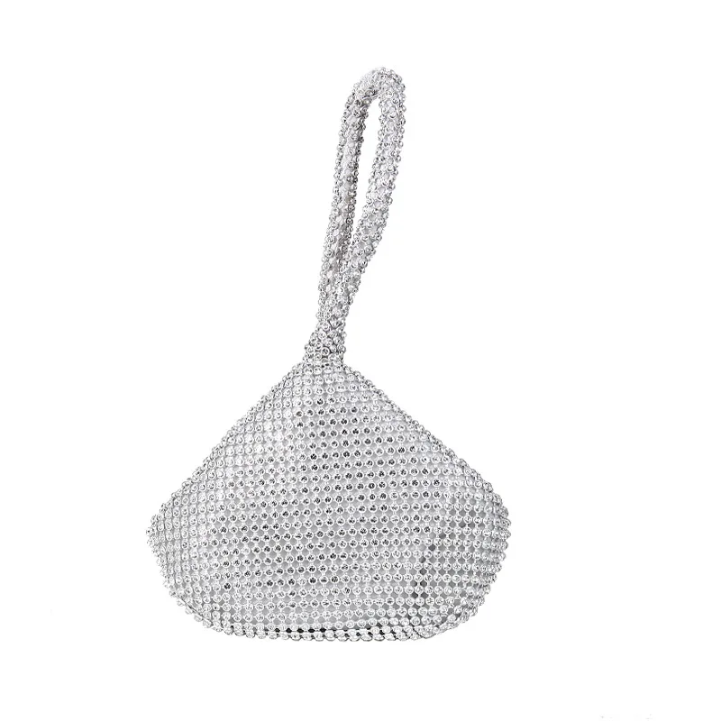 JANHE Mini Bling Rhinestone Golden Evening Bag sac a main Girls borsa donna Cute Purses 2021 Party Ladies Luxury Small Hand Bags