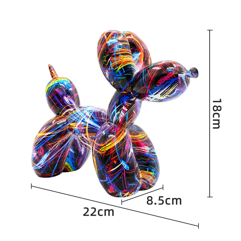 Colorful Balloon Dog Resin Crafts Nordic Home Living Room Entrance Wine Cabinet Decoration