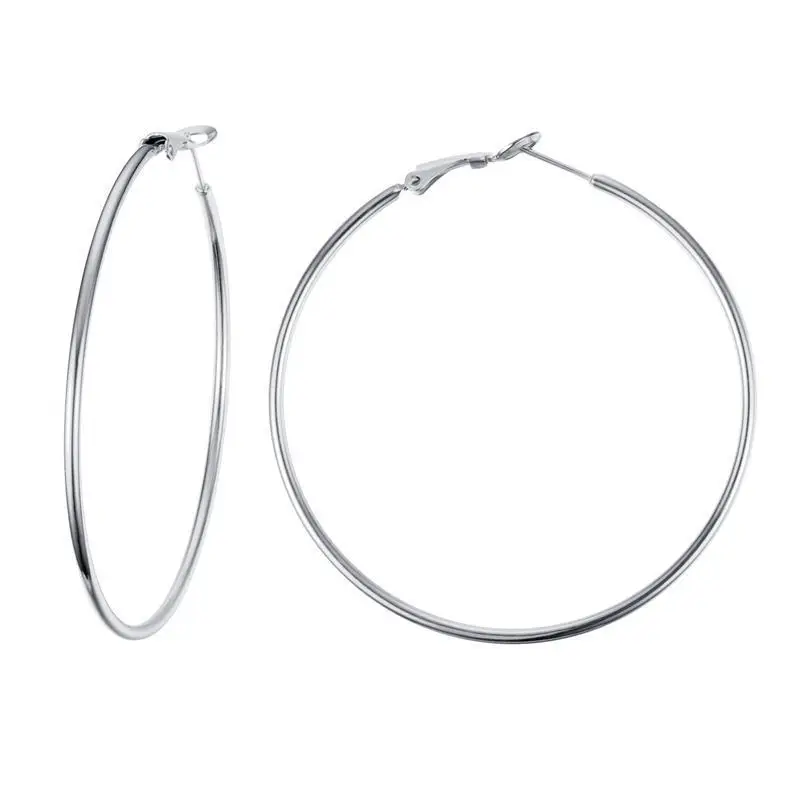 14K Gold Plated Hoop Earrings Big Hoop Earrings Set Silver Hoop Earrings for Women Girls