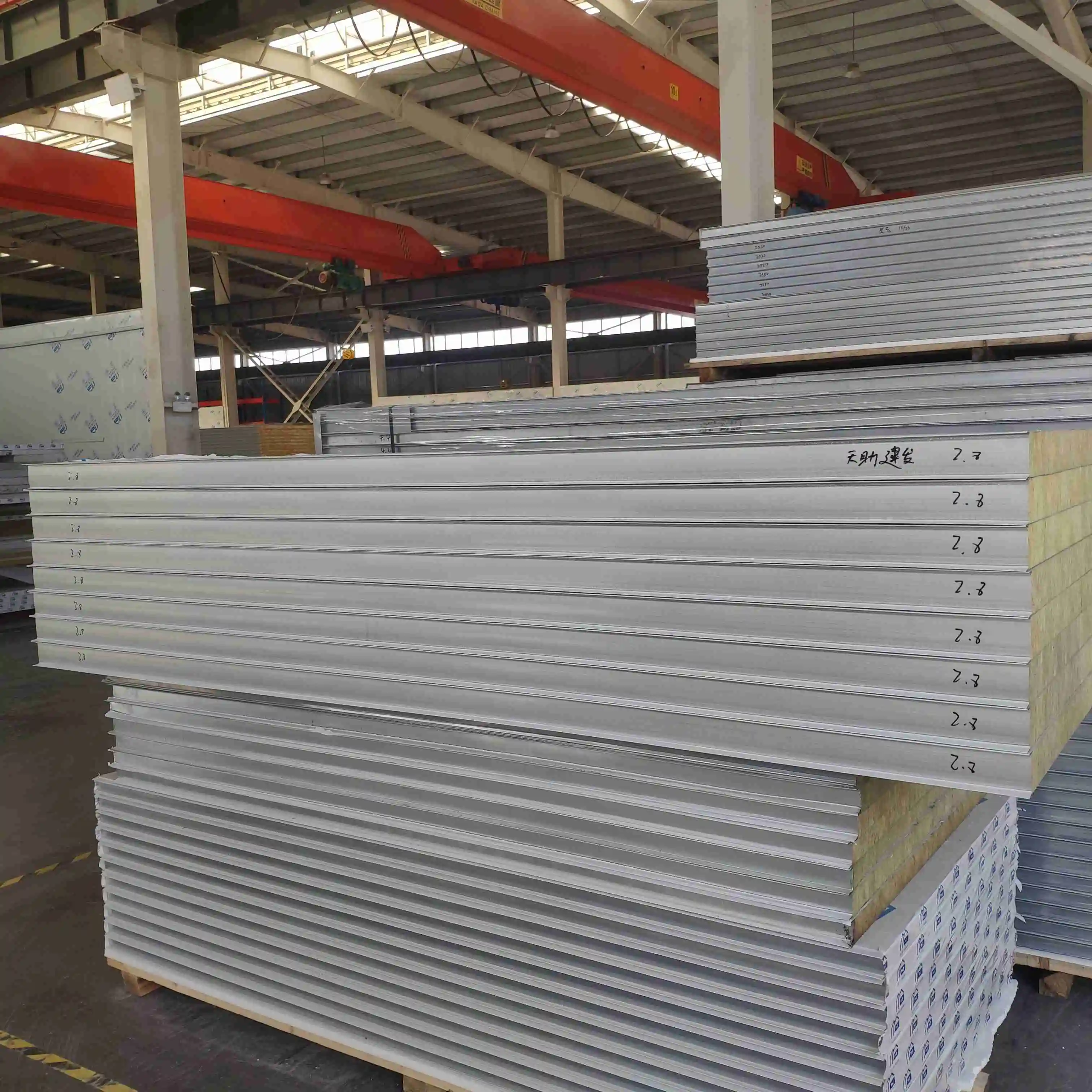 Wall Fire Proof Rock Wool Ceiling Roof Sandwich Panels