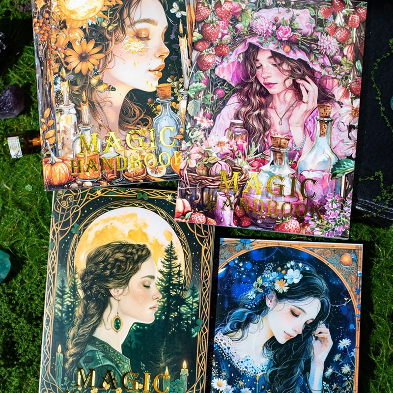 PET Stickers Mystery Manual Series Retro Girl Junk Journal Decoration Stickers Set for Diary ScrapBook Mr. Paper 20 Pcs