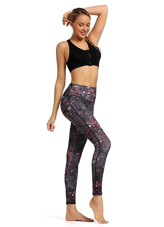 
High Waist Women Tight Sublimation Printing Leggings sports wear Gym fitness clothing set Pocket Custom Logo dropship yoga pants 