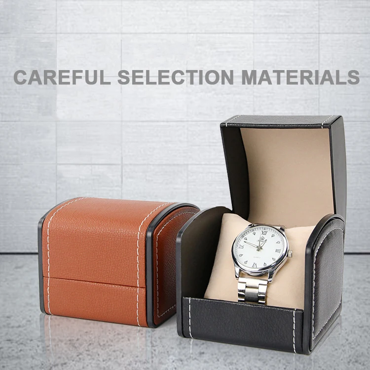 Custom Logo Gift Display Oem Packaging Storage Luxury Black Rigid Cardboard Paper Watch Box Cases -