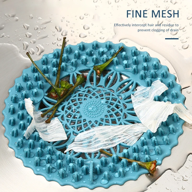 Silicone Floor Drain Bathroom Sink Cover for Bath Shower Floor Drain for Sink Strainer Bathroom Trap Siphon Plug Anti Odor