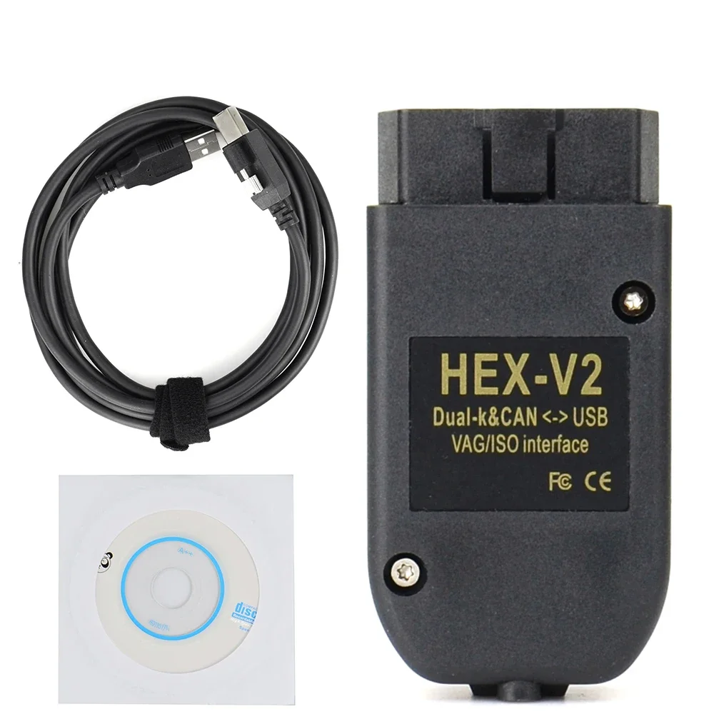 HEX V2 VAG V22.10 V23.3 VCDS 5053 AT162 + FT232 для Volkswagen Audi и других