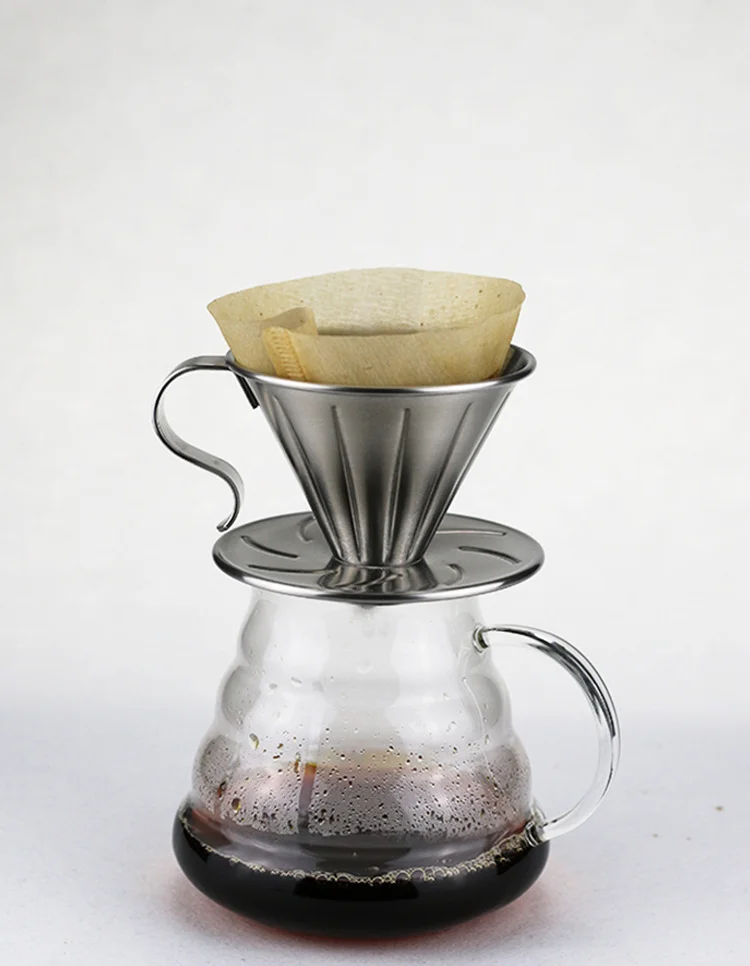 Manufacturers Hot Sale Stainless Steel Funnel Coffee Drip Filter Funnel With Handle Filter Kitchen Accessories