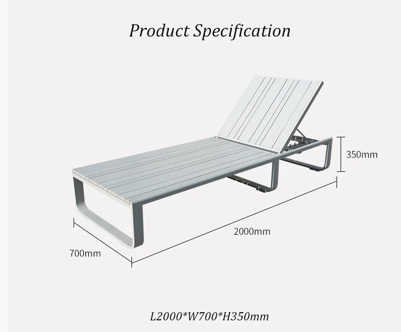 
outdoor furniture ply wood aluminum sun lounger and sunbed Leisure beach chair Pool lounge chair 