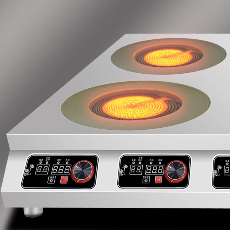 Commercial Multi-Eye Induction Cooker Induktionsherd Multi-Head Electric Ceramic Stove High-Power Desktop Frying Stove