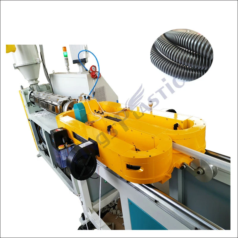Пластик PP PVC PE одиночные стены гофрированные спиральные трубы шланг экструзионное оборудование пластиковые гибкие гофрированные трубы экструдеры