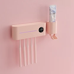 New Trend Smart UV Sterilization and Toothbrush Air Drying 3 in 1 High Efficiency Sterilization Toothbrush Holder