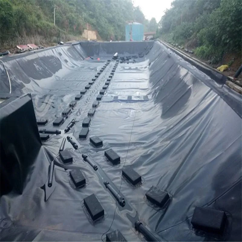 Smooth HDPE Geomembrane Plastic Waterproof Membrane For Fish Pond Lotus Root Pond Landfill Reservoir Basement Swimming Pool Roof