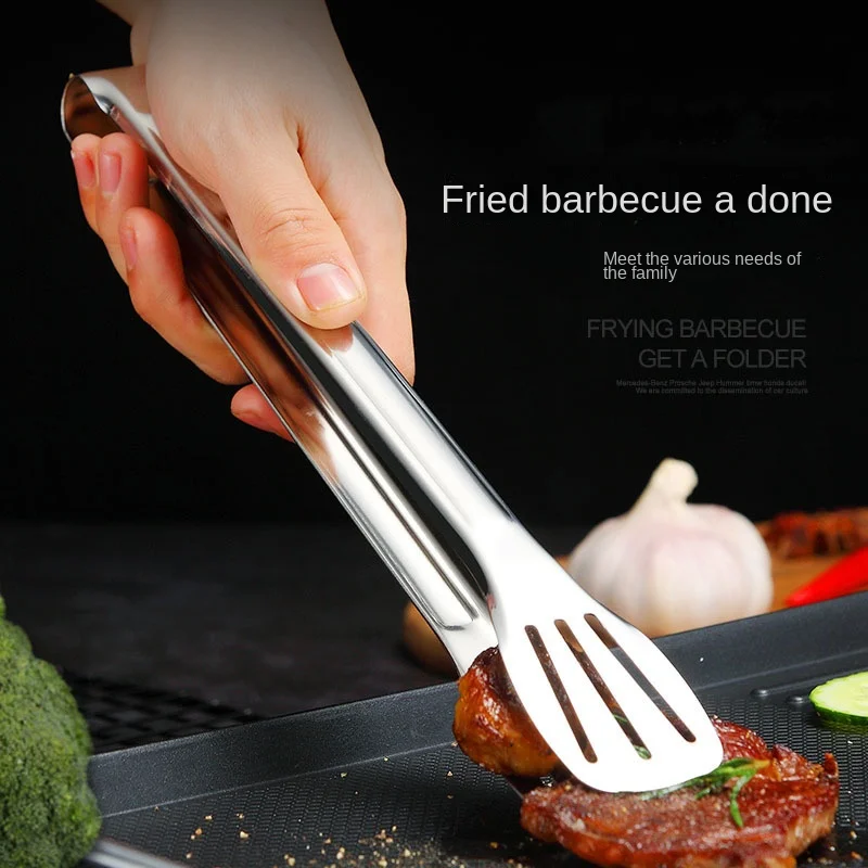 Stainless steel 201 food clip thickened bread clip barbecue food steak Tongs grill clamps food utensils stainless steel tongs