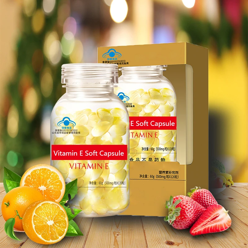 OEM/ODM натуральный витамин E мягкие капсулы против Акне Отбеливающий 500 мг Здоровое питание
