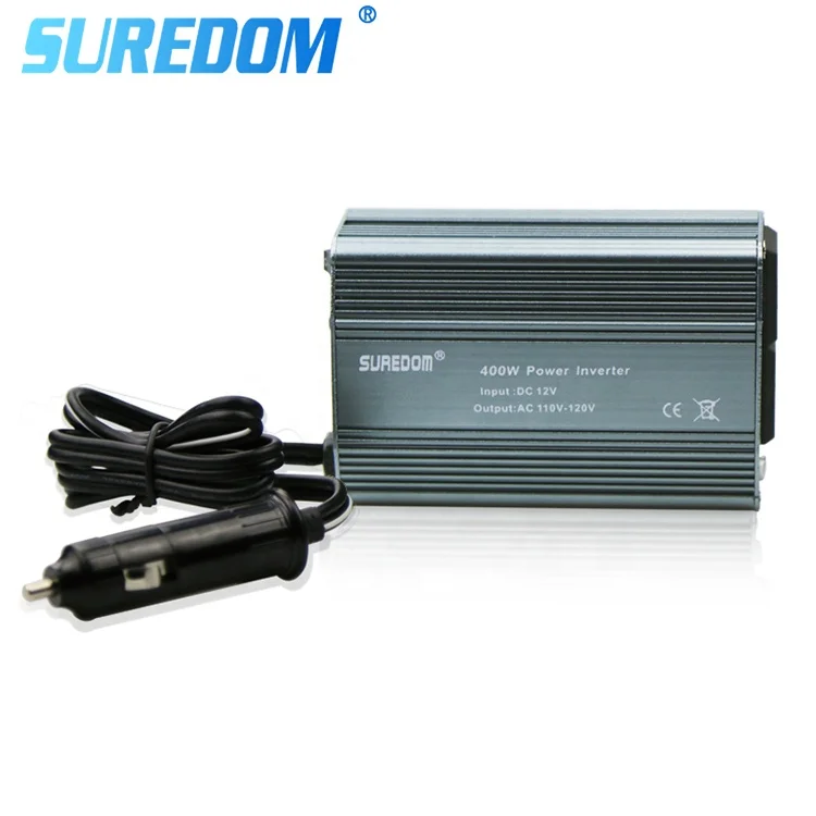 Hot selling car power inverter 400W 12v ac to dc 110v portable adapter with 2 USB port