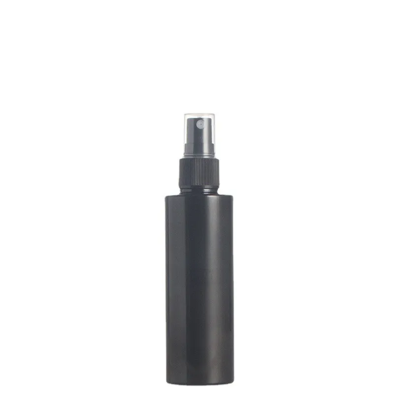 Wholesale customization  30ml 60ml 80ml 100ml 120ml 160ml 200ml black white  PET Flat Round shoulder  plastic spray bottle