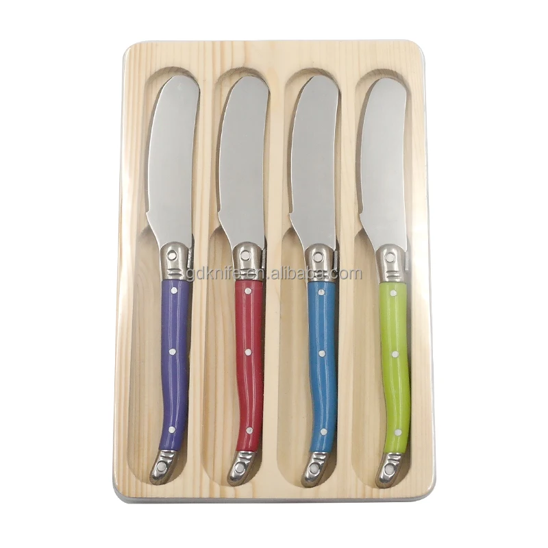 High quality cheap colorful handle stainless steel cheese butter knife