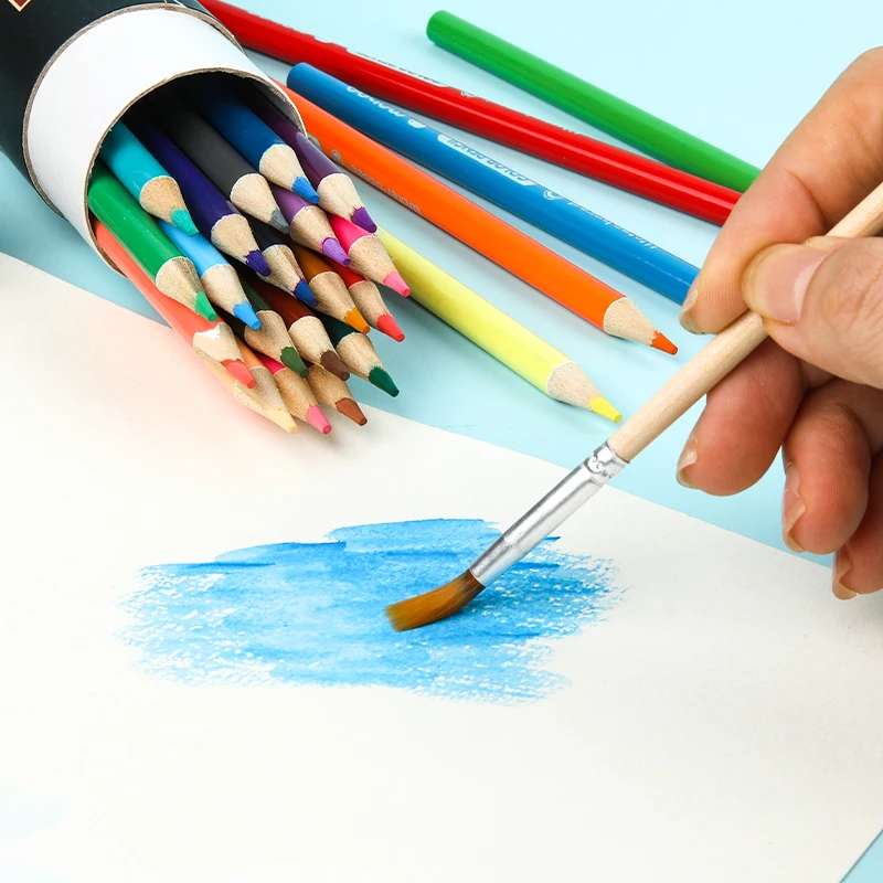 Gxin K001B24 24 Colors  custom Colored Pencil  set Water Soluble for kids Soft Wood Watercolor Drawing School Art Supplies