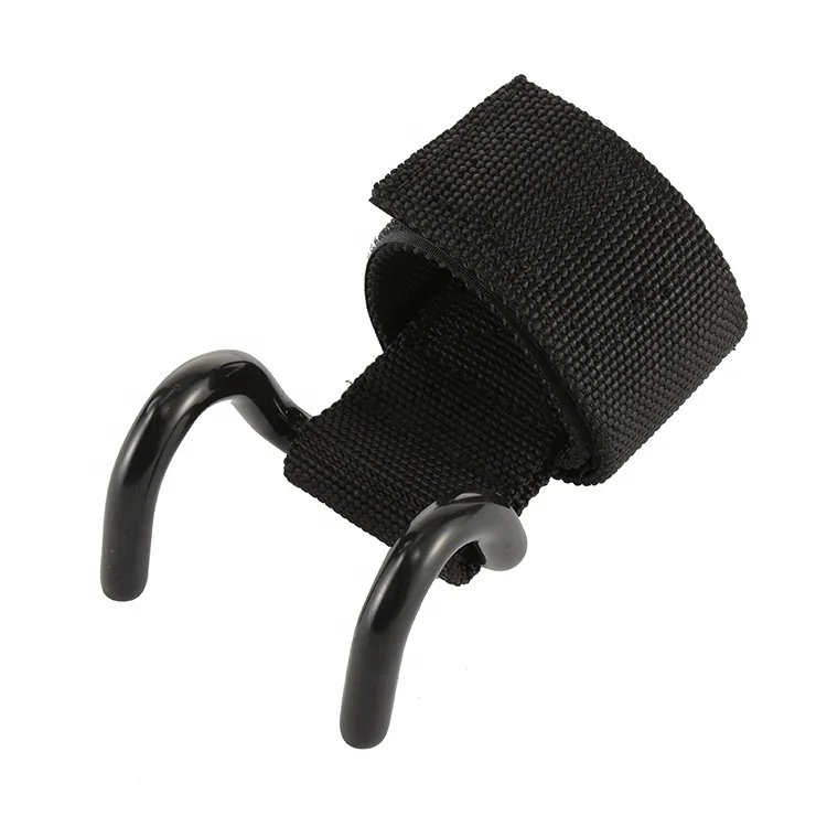 Weightlifting Hook Training Gym Grips Straps Bandage Gloves Fitness Steel Hand Bar Hooks